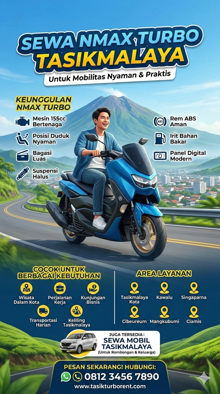 Sewa NMAX Turbo Tasikmalaya untuk Perjalanan Praktis dan Nyaman