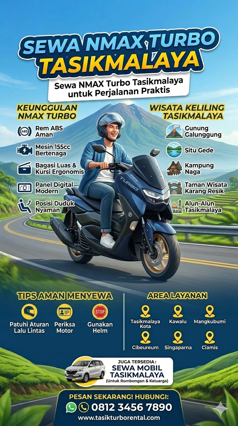Sewa NMAX Turbo Tasikmalaya untuk Mobilitas Harian dan Wisata