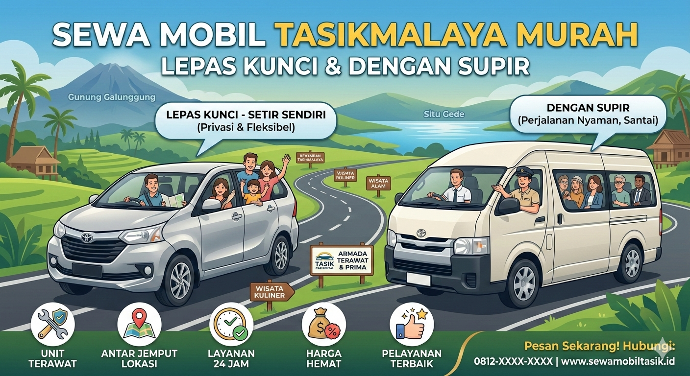 Sewa Mobil Tasikmalaya Murah Lepas Kunci & Dengan Supir Terpercaya